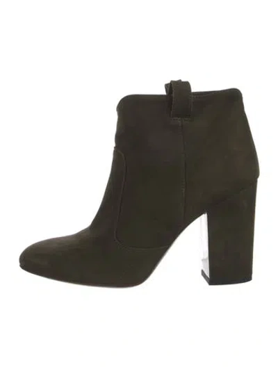 Pre-owned Laurence Dacade Suede Boots In Green