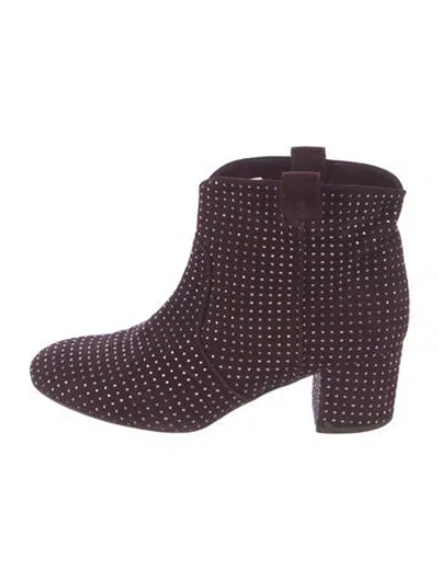 Pre-owned Laurence Dacade Suede Boots In Purple
