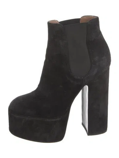 Pre-owned Laurence Dacade Suede Chelsea Boots In Black