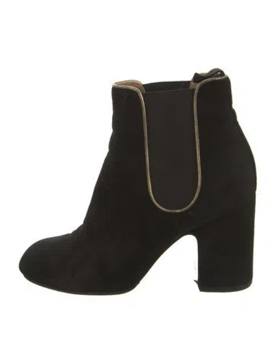 Pre-owned Laurence Dacade Suede Chelsea Boots In Black