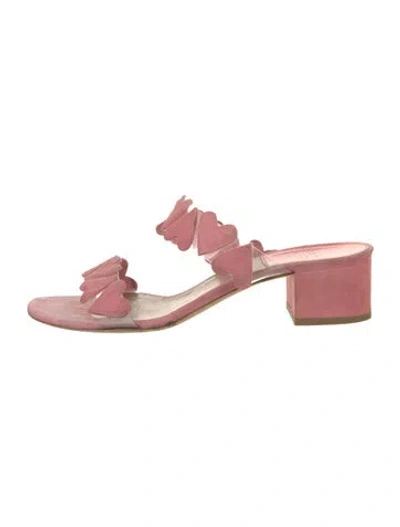 Pre-owned Laurence Dacade Suede Flip Flops In Pink
