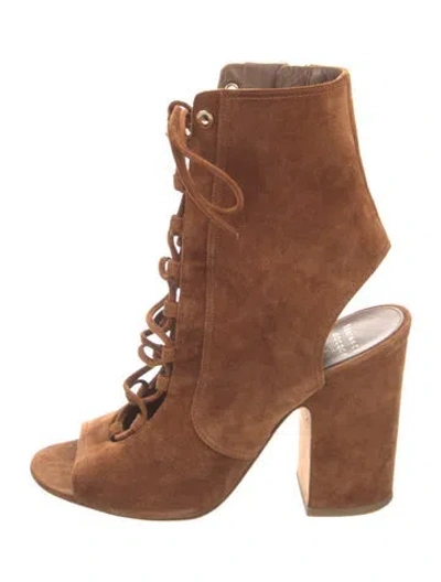 Pre-owned Laurence Dacade Suede Gladiator Sandals In Brown
