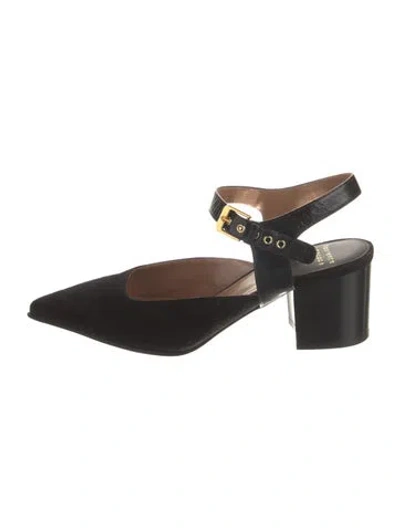 Pre-owned Laurence Dacade Suede Mules In Black