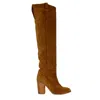 Laurence Dacade Suede Over The Knee Light Brown Boots - '20s In Brown