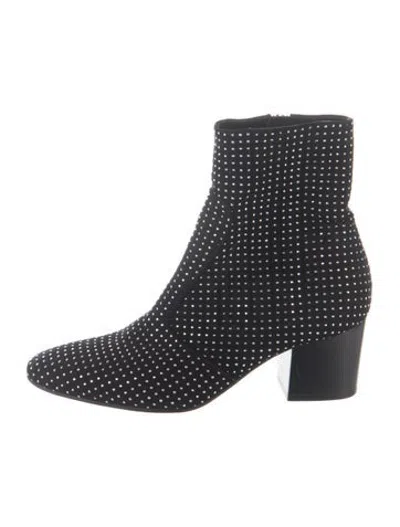 Pre-owned Laurence Dacade Suede Polka Dot Print Boots In Blue