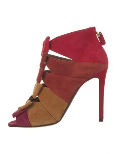 Pre-owned Laurence Dacade Suede Sandals In Red