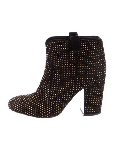 Pre-owned Laurence Dacade Suede Studded Accents Boots In Multi