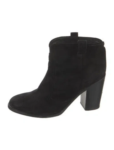 Pre-owned Laurence Dacade Suede Western Boots In Black