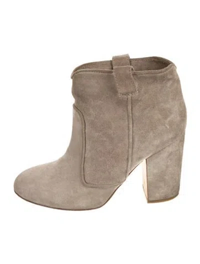 Pre-owned Laurence Dacade Suede Western Boots In Gray