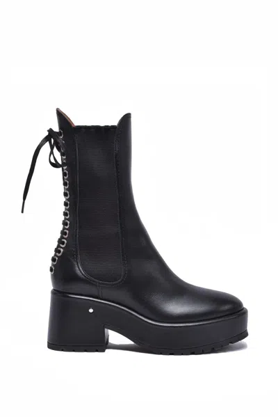 Laurence Dacade Wedge Ankle Boot 7cm - Black In Multi