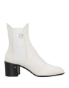 Laurence Dacade Low Heels Ankle Boots In White Leather In White