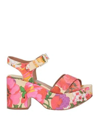 Laurence Dacade Woman Sandals Beige Size 8 Lambskin In Multi