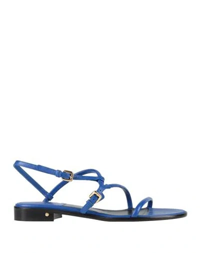 Laurence Dacade Woman Sandals Bright Blue Size 8 Leather
