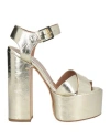 Laurence Dacade Woman Sandals Platinum Size 8 Leather In Grey