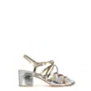 Laurence Dacade Women Janet Bi-color Metallic Leather Sandal In Silver/platine In Multi