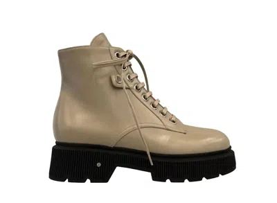 Laurence Dacade Women's Kurt Leather Combat Boots In Grege In Green