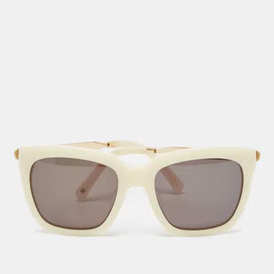 Pre-owned Laurence Paul Canada Lauren Paul Canada White/black Blackburn Square Sunglasses