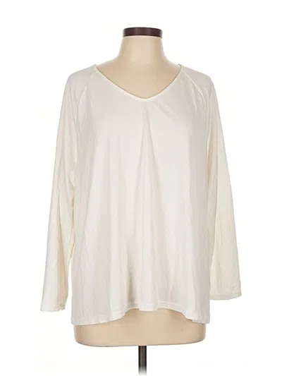 Pre-owned Laurie Felt 3/4 Sleeve T-shirt In White