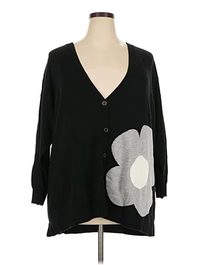 Pre-owned Laurie Felt Cardigan Sweater In Black