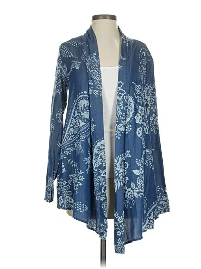 Pre-owned Laurie Felt Cardigan Sweater In Blue