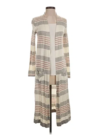 Pre-owned Laurie Felt Cardigan Sweater In Tan