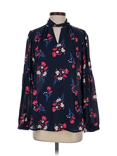 Pre-owned Laurie Felt Long Sleeve Blouse In Blue