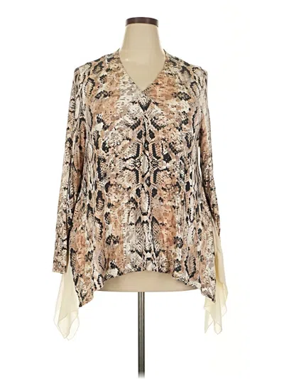 Pre-owned Laurie Felt Long Sleeve Blouse In Ivory