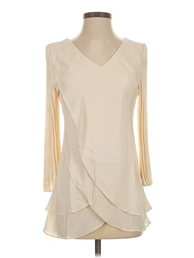 Pre-owned Laurie Felt Long Sleeve Blouse In White