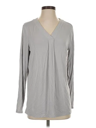 Pre-owned Laurie Felt Long Sleeve Henley Shirt In Gray