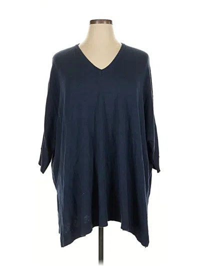 Pre-owned Laurie Felt Poncho In Blue