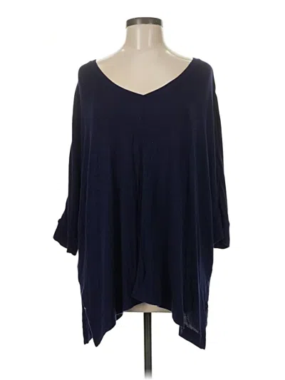 Pre-owned Laurie Felt Poncho In Blue