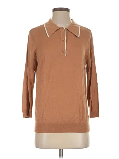 Pre-owned Laurie Felt Pullover Sweater In Brown