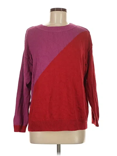 Pre-owned Laurie Felt Pullover Sweater In Burgundy