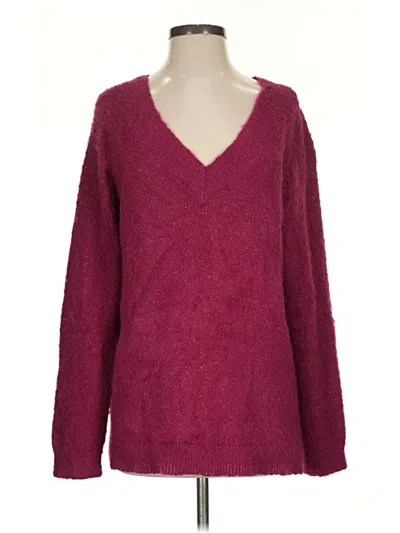Pre-owned Laurie Felt Pullover Sweater In Burgundy