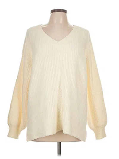 Pre-owned Laurie Felt Pullover Sweater In Ivory