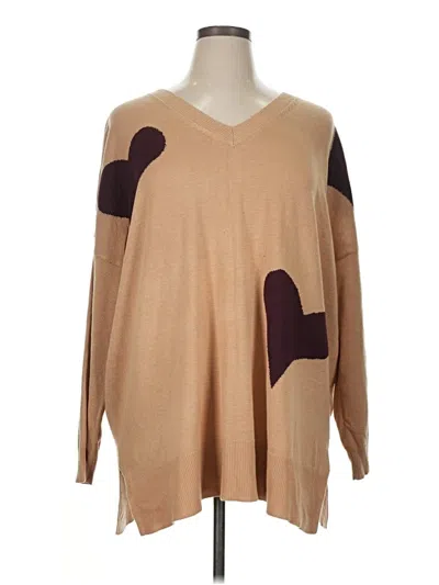 Pre-owned Laurie Felt Pullover Sweater In Tan