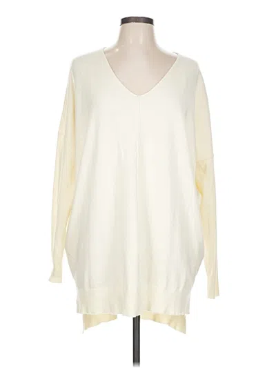 Pre-owned Laurie Felt Pullover Sweater In White