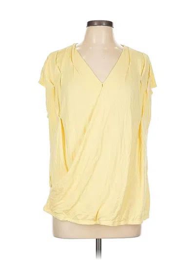 Pre-owned Laurie Felt Short Sleeve Blouse In Yellow