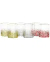 Laurie Gates Audrey Hill 6pc Double Old-fashioned Glass Set