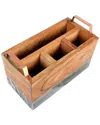 Laurie Gates Grey Marble & Acacia Wood Salad Server Holder