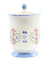 Laurie Gates Tierra 2.7qt Hand Painted Stoneware Canister