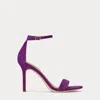 Laurèn Allie Suede Sandal In Purple