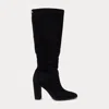Laurèn Artizan Suede Tall Boot In Black