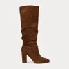 Laurèn Artizan Suede Tall Boot In Brown
