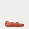 Laurèn Barnsbury Pebbled Leather Driver In Orange