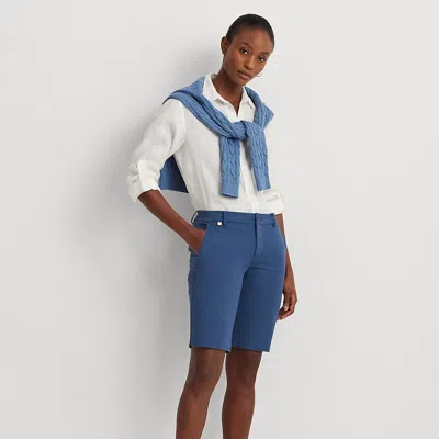 Laurèn Bi-stretch Twill Short In Blue