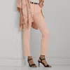 Laurèn Coated High-rise Straight Ankle Jean In Pink