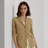 Laurèn Cotton-blend Blazer In Green