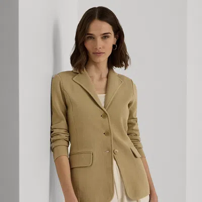 Laurèn Cotton-blend Blazer In Green