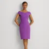 Laurèn Crepe Off-the-shoulder Cocktail Dress In Purple